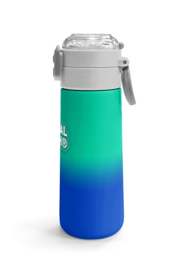 Coral High Kids Yeşil Saks Renk Geçişli Pipetli ve Direkt İçim Çelik Termos 500 ml 31839 - 3