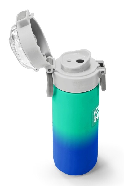 Coral High Kids Yeşil Saks Renk Geçişli Pipetli ve Direkt İçim Çelik Termos 500 ml 31839 - 6