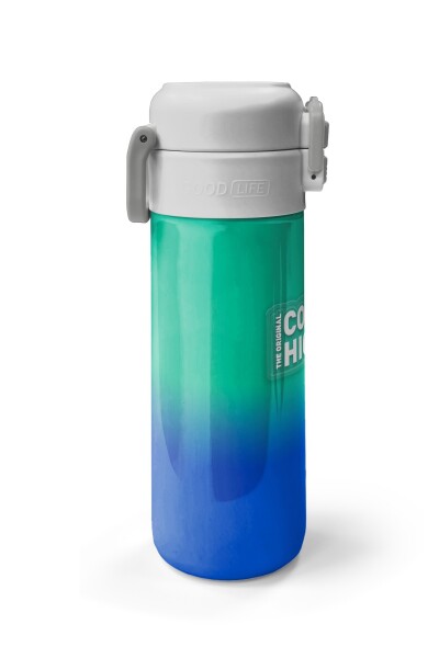 Coral High Kids Yeşil Saks Renk Geçişli Pipetli ve Direkt İçim Çelik Termos 500 ml 31839 - 5