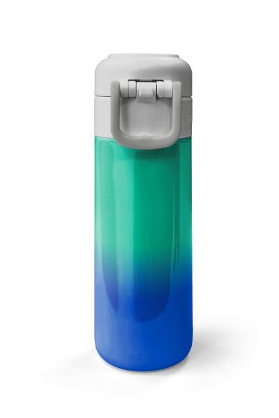 Coral High Kids Yeşil Saks Renk Geçişli Pipetli ve Direkt İçim Çelik Termos 500 ml 31839 - 7