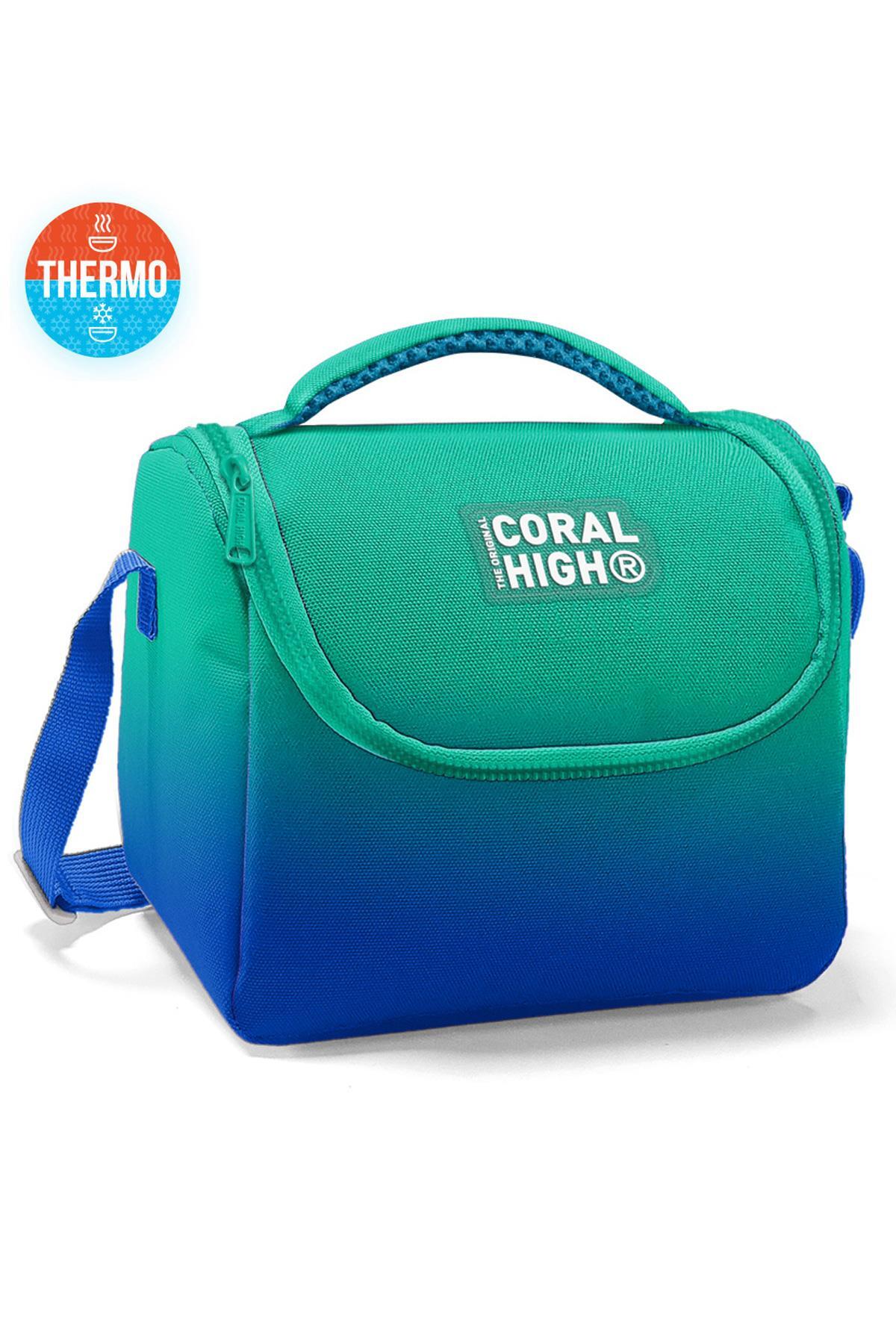 Coral High Kids Yeşil Saks Renk Geçişli Thermo Beslenme Çantası 11875