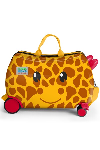 Coral High Kids Zürafa Desenli Otur-Çek Çocuk Valizi 16372 - 2