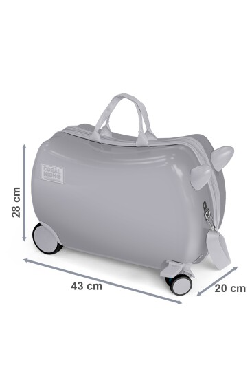 Coral High Kids Zürafa Desenli Otur-Çek Çocuk Valizi 16372 - 6