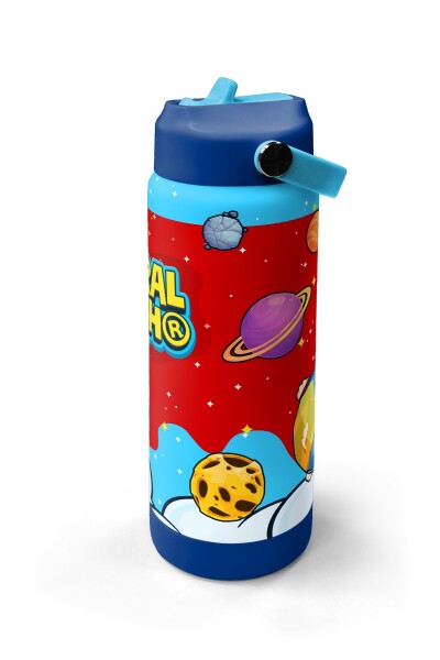 Coral High Kırmızı Mavi Astronot Uzay Desenli Katlanır Ağızlıklı Çelik Termos 650 ml 38327 - 4