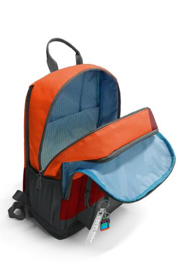 Coral High Koyu Gri Turuncu Bordo Renkli Okul Sırt Çantası 23692 - 3