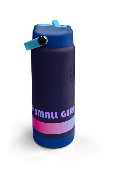 Coral High Koyu Lacivert Desenli Katlanır Ağızlıklı Çelik Termos 650 ml 38370 - 3