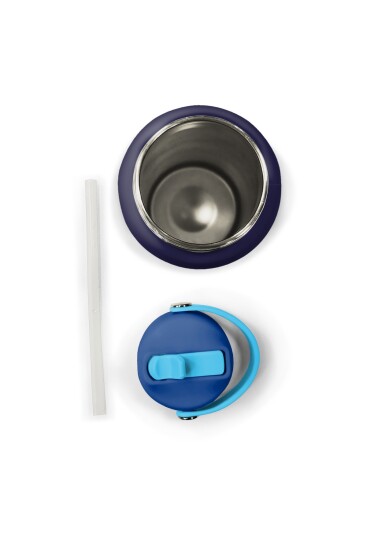 Coral High Koyu Lacivert Desenli Katlanır Ağızlıklı Çelik Termos 650 ml 38370 - 6