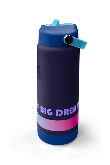 Coral High Koyu Lacivert Desenli Katlanır Ağızlıklı Çelik Termos 650 ml 38370 - 4