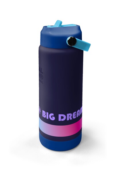 Coral High Koyu Lacivert Desenli Katlanır Ağızlıklı Çelik Termos 650 ml 38370 - 4