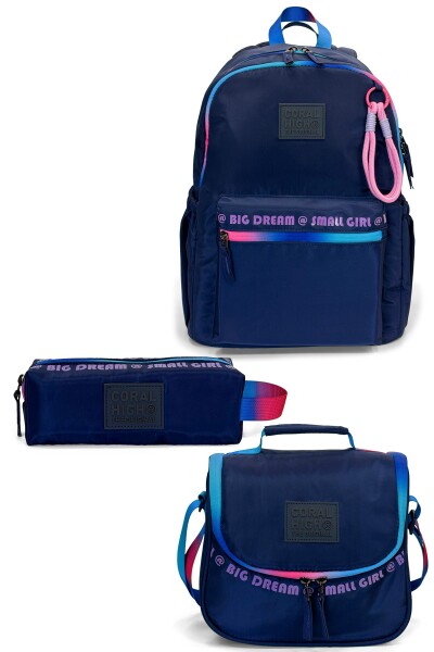 Coral High Lacivert 3'lü Okul Çanta Seti SET0124425 - 1