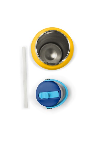 Coral High Lacivert Çivit Robot Desenli Katlanır Ağızlıklı Çelik Termos 650 ml 38387 - 6