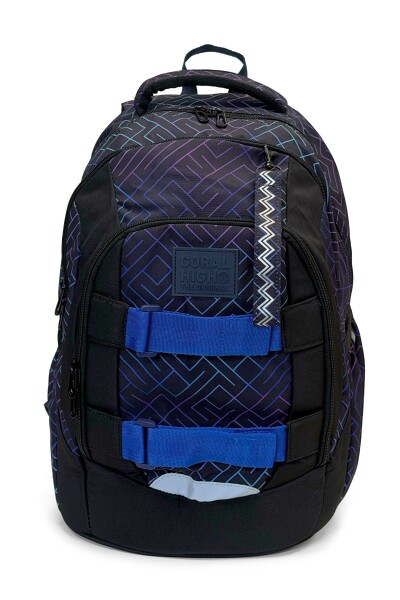 Coral High Lacivert Çizgi Desenli Okul Sırt Çantası 24436 - 1