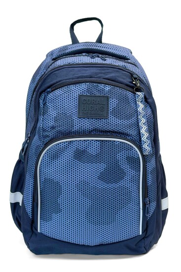 Coral High Lacivert Desenli Okul Sırt Çantası 24452 - Coral High