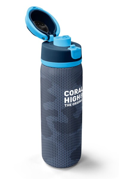 Coral High Lacivert Desenli Pipetli ve Direkt İçim Çelik Termos 800 ml 38580 - 3