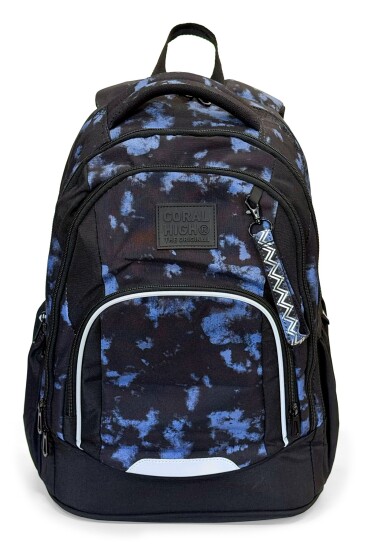 Coral High Lacivert Eskitme Desenli Okul Sırt Çantası 24456 - Coral High