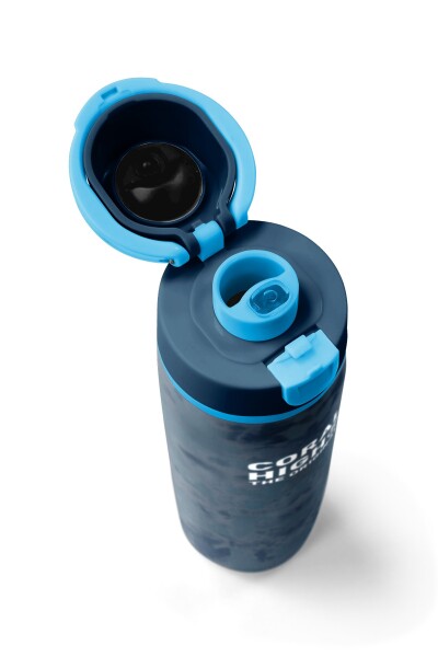 Coral High Lacivert Eskitme Desenli Pipetli ve Direkt İçim Çelik Termos 800 ml 38586 - 7