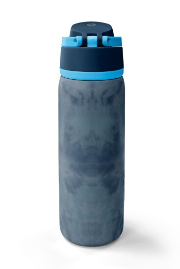 Coral High Lacivert Eskitme Desenli Pipetli ve Direkt İçim Çelik Termos 800 ml 38586 - 6