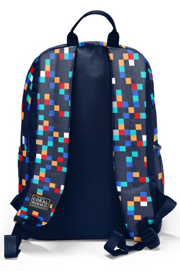 Coral High Lacivert Geometrik Desenli Okul Sırt Çantası 33235 - 2