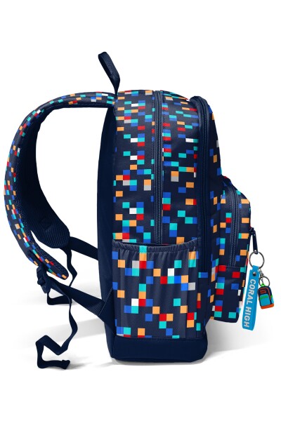 Coral High Lacivert Geometrik Desenli Okul Sırt Çantası 33235 - 5