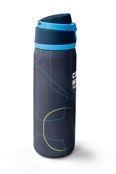 Coral High Lacivert Geometrik Desenli Pipetli ve Direkt İçim Çelik Termos 800 ml 38573 - 4