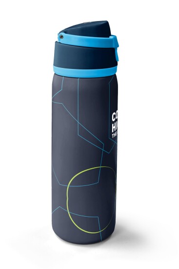 Coral High Lacivert Geometrik Desenli Pipetli ve Direkt İçim Çelik Termos 800 ml 38573 - 4