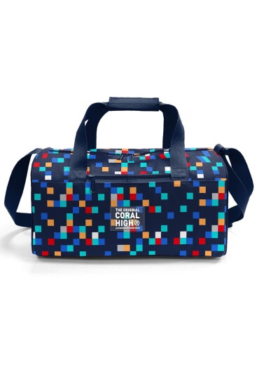 Coral High Lacivert Geometrik Desenli Spor Çantası 27550 - 2