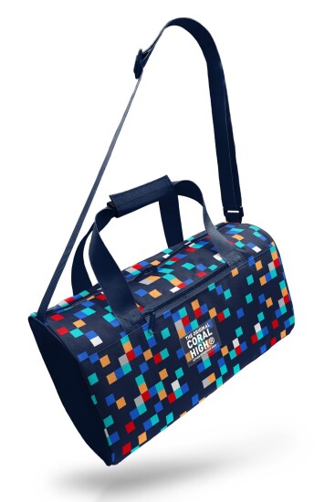 Coral High Lacivert Geometrik Desenli Spor Çantası 27550 - 7