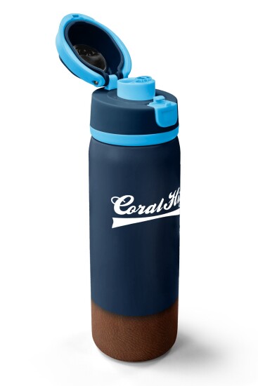 Coral High Lacivert Kahverengi Pipetli ve Direkt İçim Çelik Termos 800 ml 38514 - 3