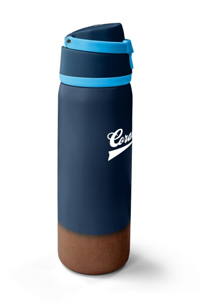 Coral High Lacivert Kahverengi Pipetli ve Direkt İçim Çelik Termos 800 ml 38514 - 4