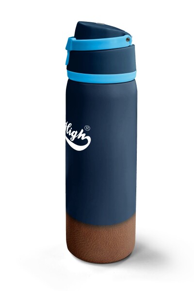 Coral High Lacivert Kahverengi Pipetli ve Direkt İçim Çelik Termos 800 ml 38514 - 5