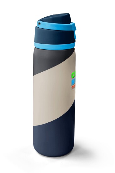 Coral High Lacivert Koyu Gri Bej Desenli Pipetli ve Direkt İçim Çelik Termos 800 ml 38553 - 4