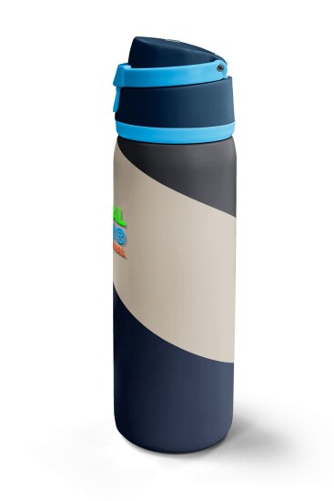 Coral High Lacivert Koyu Gri Bej Desenli Pipetli ve Direkt İçim Çelik Termos 800 ml 38553 - 5