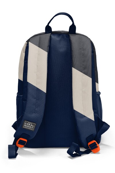 Coral High Lacivert Koyu Gri Bej Renkli 3’lü Okul Çanta Seti SET0123693 - 4