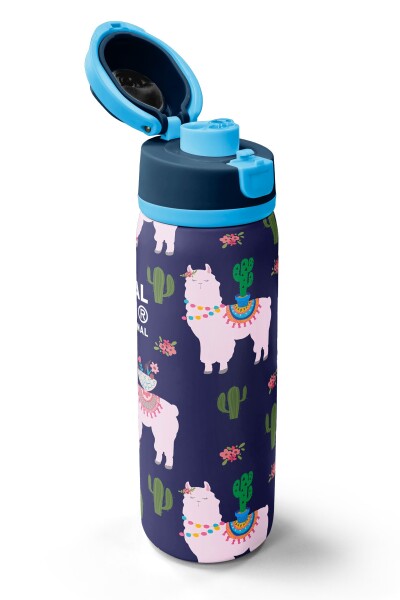 Coral High Lacivert Lama Desenli Pipetli ve Direkt İçim Çelik Termos 800 ml 38574 - 3