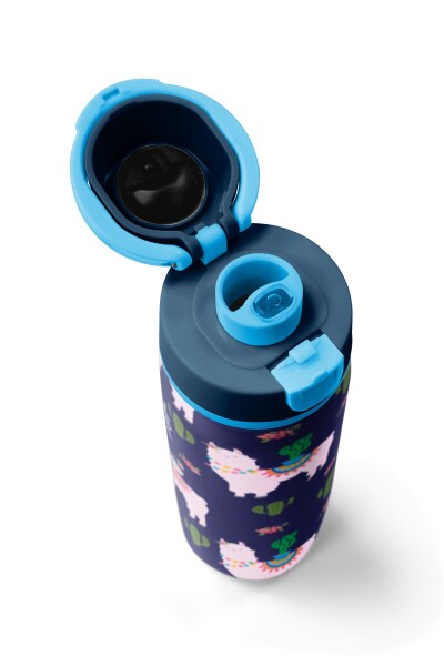 Coral High Lacivert Lama Desenli Pipetli ve Direkt İçim Çelik Termos 800 ml 38574 - 7