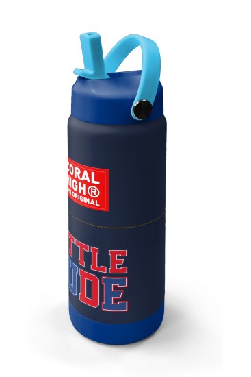 Coral High Lacivert Lıttle Dude Baskılı Katlanır Ağızlıklı Çelik Termos 650 ml 38319 - 2