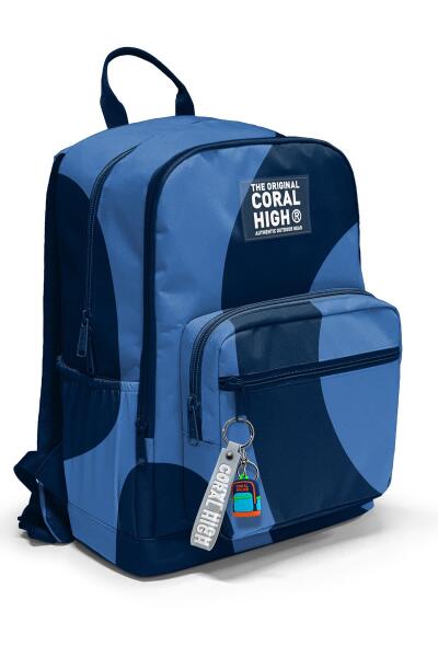 Coral High Lacivert Mavi Desenli Okul Sırt Çantası 23688 - 1