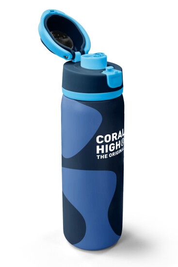 Coral High Lacivert Mavi Desenli Pipetli ve Direkt İçim Çelik Termos 800 ml 38548 - 3