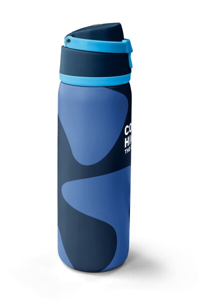 Coral High Lacivert Mavi Desenli Pipetli ve Direkt İçim Çelik Termos 800 ml 38548 - 4