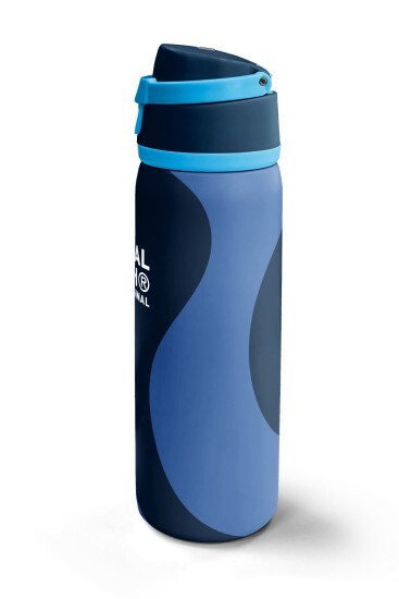 Coral High Lacivert Mavi Desenli Pipetli ve Direkt İçim Çelik Termos 800 ml 38548 - 5