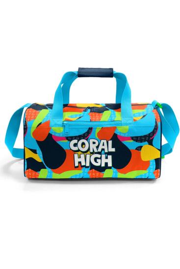 Coral High Lacivert Mavi Graffiti Desenli Spor Çantası 27524 - 2