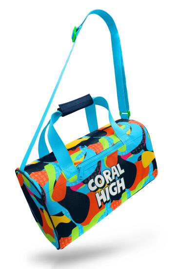 Coral High Lacivert Mavi Graffiti Desenli Spor Çantası 27524 - 7