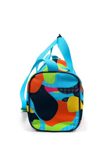 Coral High Lacivert Mavi Graffiti Desenli Spor Çantası 27524 - 8