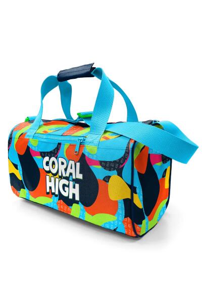 Coral High Lacivert Mavi Graffiti Desenli Spor Çantası 27524 - 10