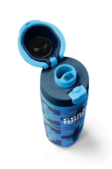 Coral High Lacivert Mavi Renkli Desenli Pipetli ve Direkt İçim Çelik Termos 800 ml 38568 - 7