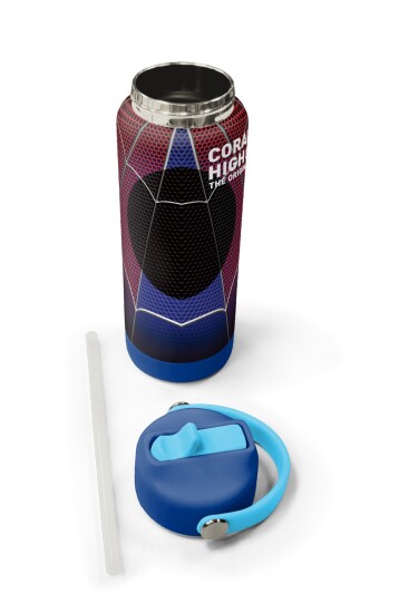 Coral High Lacivert Örümcek Desenli Katlanır Ağızlıklı Çelik Termos 650 ml 38375 - 5