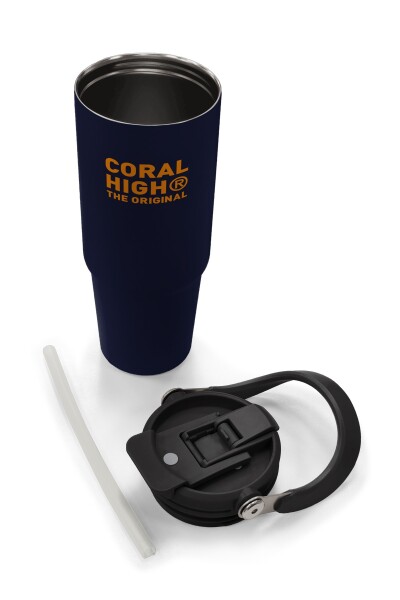 Coral High Lacivert Pipetli ve Direkt İçim Çelik Termos 900 ml 38760 - 8