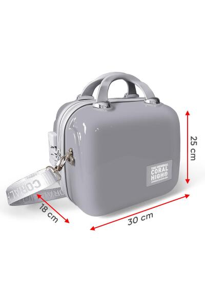Coral High Lacivert Puantiye Desenli Omuz Askılı PC Makyaj Çantası 16901 - 6