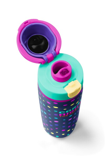 Coral High Lacivert Puantiyeli Desenli Pipetli ve Direkt İçim Çelik Termos 800 ml 38534 - 7