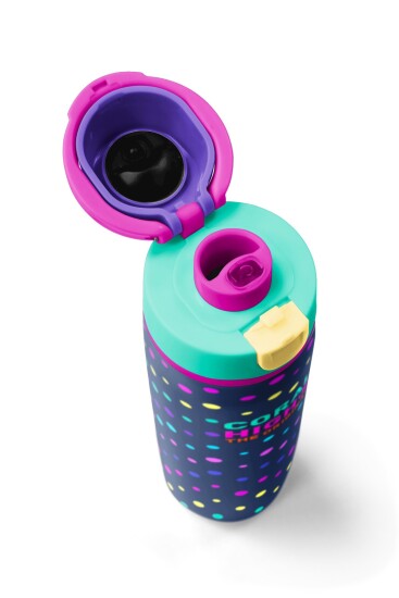 Coral High Lacivert Puantiyeli Desenli Pipetli ve Direkt İçim Çelik Termos 800 ml 38534 - 7